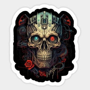 Skull machine Sticker